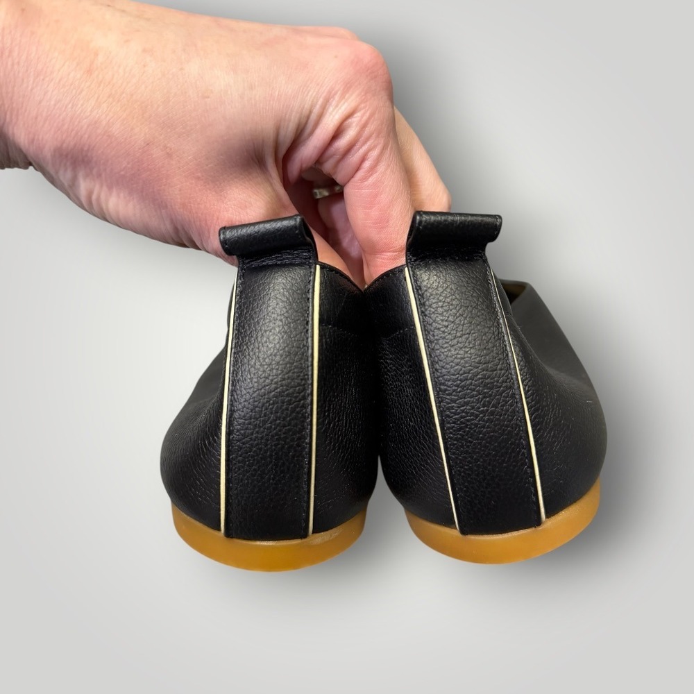 Everlane The Day Glove Black Pebbled Leather Ballet Flats Womens 10.5 Made Italy - Picture 7 of 9